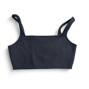 Kendall & Kylie Grey Ribbed Cropped Tank Top Size XS